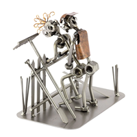 Sculpture moderne artisanale en acier inoxydable, thème sportif, figurines écologiques personnalisables, cadeau pour la maison ou le bureau