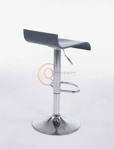 Chic <b>White</b> Plastic Adjustable <b>Bar</b> Stool with Chrome Frame Perfect for Modern <b>Bar</b> and Restaurants. - Product Image 4