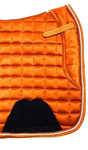 Top Selling Professional Grade Non-Slip Classic Polycotton Saddle Pad Reasonably Priced Pure Leather Covering Cotton <b>Filling</b> - Product Image 2