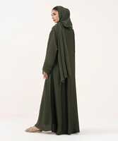 Fabricant d'Abaya Loriya Abaya de luxe noire pour femmes Robe musulmane Abaya à ouverture frontale Vêtements islamiques