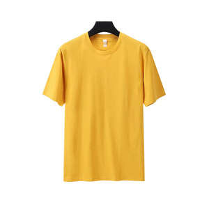 T-shirts d'été 100% coton épais décontractés pour hommes effet délavé au sable personnalisable numérique grande taille tricoté - Product Image 1