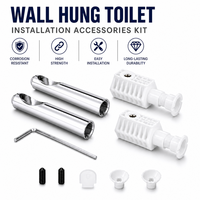 Kit de fixation pour toilettes murales à montage supérieur compatible avec 502.380.00.1, installation encastrée avec manchons métalliques et clé hexagonale