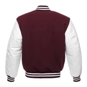 Chaqueta Varsity de Béisbol para Hombre de Alta Calidad, Fabricada por OEM, con Mangas de Cuero y Bordado Personalizado, Chaqueta de Invierno para Hombre - Product Image 2