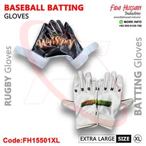 Gants de frappeur de baseball en cuir véritable avec impression 3D en silicone sur le devant, sublimation et dos imprimés pour le golf et les mains. - Product Image 5