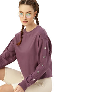 Meilleure qualité prix usine sweat femmes mode vêtements d'hiver sweats haute qualité col rond pull sweats - Product Image 1