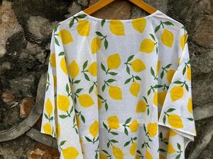 Vestidos informales de colección Cortos Largos de Bikini hechos a mano con estampado de mango para correr caftán Top de tela orgánica - Product Image 5