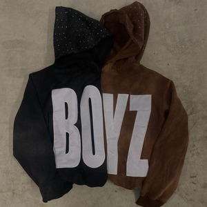 Wholesale Men's <b>Zip</b> <b>up</b> <b>Hoodie</b> Custom Distressed Applique Patch Embroidery <b>Vintage</b> Hoodies & Sweatshirts Unisex Oversized Hoody - Product Image 3