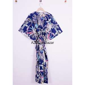 <b>Women's</b> Comfortable Cotton Kaftan Long Sleepwear <b>for</b> Summer Autumn Spring Evening Gowns <b>for</b> Party <b>Resort</b> <b>Wear</b> Washable Natural - Product Image 5