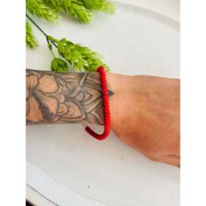 Southwest Classic Style Strung Bamboo Coral & Sterling Silver <b>Beaded</b> <b>Bracelet</b> for Gift - Product Image 2