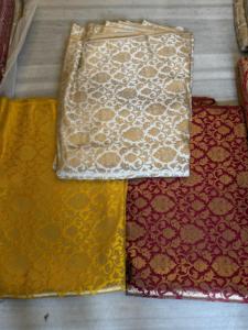 Luxurious Handwoven 100% Banarasi Brocade <b>Fabric</b> Intricate Zari Work Rich Silk Material for Bridal Wear Ethnic Designer Dresses - Product Image 4