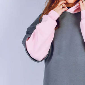 Sweat à capuche pour femme en coton mélangé, coupe classique, couleur unie, manches doubles, vêtements décontractés pour femme, sweat à capuche à manches longues - Product Image 5