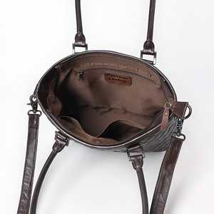 กระเป๋าหนังสไตล์โบฮีเมียนสำหรับผู้หญิงลายบุผ้าสไตล์โบฮีเมียนแบบตะวันตกกระเป๋าถือมีขอบและเครื่องมือเป็นมิตรกับสิ่งแวดล้อมสำหรับฤดูใบไม้ร่วง - Product Image 6