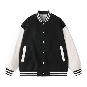 Vente en gros de vestes universitaires pour hommes, manteaux sweat-shirt d'hiver en laine polyester tricoté, vêtements d'extérieur décontractés coupe-vent - Product Image 5