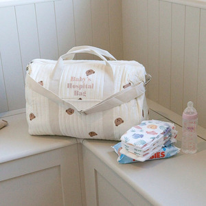 Lujo grande personalizado viaje mamá pañal hombro almacenamiento mamá pañal organizador algodón acolchado bebé <span class=keywords><strong>Hospital</strong></span> <span class=keywords><strong>bolsa</strong></span> - Product Image 2