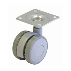 Ruota per Mobile D.40 mm, Piastra Grigia, 2 Pezzi - Product Image 1