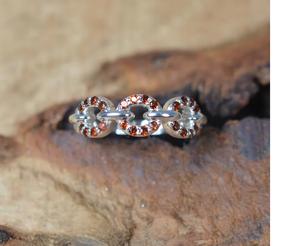 โกเมนสีแดง925เงินสเตอร์ลิงแหวนโกเมนแท้ทำด้วยมือเครื่องประดับ January birthstone - Product Image 2