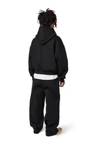 Tracksuit Manufacturer Custom Design 100_ Cotton Fleece Sweat Suit Heavy <b>Weight</b> Pullover <b>Blank</b> Baggy Boxy Sweat Suit Set OEM ODM - Product Image 5