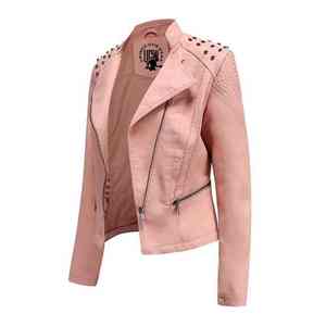 UNIQUE GYM WEAR Chaqueta de Cuero para Mujer - Manga Larga con Cierre de Cremallera, Bordado Personalizado, Reversible e Impermeable, Disponible en Todos los Colores - Product Image 1