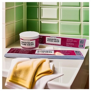 Luxurious Custom Shampoo Label Self-Adhesive With Hot Stamping Custom Size for Industrial Use for Skin Care Facial Cleanser - Product Image 3