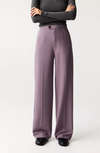 กางเกงขายาวทรงตรงเอวสูงคุณภาพสูงสำหรับผู้หญิง ปี 2025 กำลังเป็นที่นิยม ผลิตตามแบบ OEM ป้องกันรอยยับ แห้งเร็ว ระบายอากาศดี สไตล์ลำลองอัจฉริยะ สำหรับฤดูใบไม้ผลิ - Product Image 5