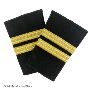 Dua Bar Pilot Epaulets - Papan bahu pertama dengan <span class=keywords><strong>2</strong></span> bar anyaman nilon perak pada warna biru tua. - Product Image 3