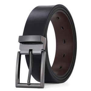 Ceinture en cuir avec crochets en acier pour hommes, logo personnalisé, accessoires décontractés pour affaires, cadeau prêt à l'emploi, vente en gros - Product Image 6