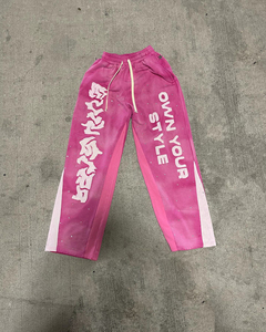 Haute Qualité Poids Lourd Français Terry Jambe Large Joggers Logo Personnalisé En Gros Surdimensionné Flare Pantalon De Survêtement Casual Style Strass - Product Image 3