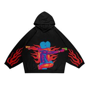 เสื้อครอปแบบมีฮู้ดฟอกสีกรดวินเทจ100% ผ้าฝ้ายน้ำหนักมากเสื้อผ้าแนวสตรีทพิมพ์ดิจิตอลออกแบบได้ตามต้องการสำหรับฤดูหนาว - Product Image 5