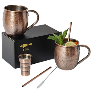 แก้วมักทองแดงมอสโกมิวล์คลาสสิกแบบอินเดียถ้วยเซรามิกบริสุทธิ์สำหรับใช้ในโรงแรมดีไซน์แบบเรียบง่ายหรูหรา - Product Image 4