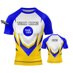 Personalice su propio logotipo Sublimado Rash Guard MMA Rash Guard Camisa de compresión Rash Guard para hombres - Product Image 6