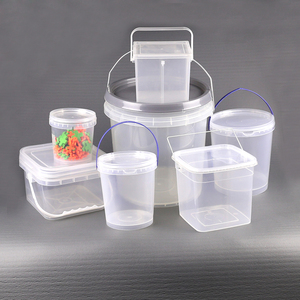 ATERET 5 Gallon Black Metal Bucket & Lever Lock Pail Lid