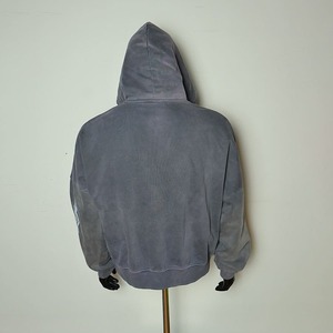 Sudadera con Capucha Extra Grande de Felpa Gruesa Personalizada, Estilo Urbano Vintage, Lavado Ácido, Desgastada, para Hombre - Product Image 2