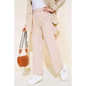 Femmes Beige Velcro taille large jambe pantalon respirant Camouflage survêtement pantalon XL taille décontracté Hip Hop doux froissé coloré - Product Image 1