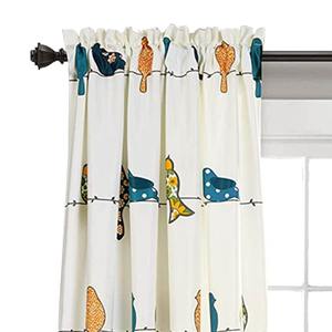 Cortina de Ventana con Diseño de Plumas, Cortinas de Tul con Ojales, Servicio de Personalización OEM, Ignífugas, 100% Opacas, para Claraboya - Product Image 5