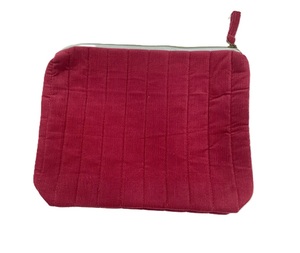 Customizable Vintage Fashion-Style <b>Corduroy</b> Cosmetic Pouch Women's Printed Zipper Closure Summer Clutch Portable Indian - Product Image 3