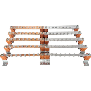 Barras de Aterramento Elétricas de 8 e 6 Vias com Parafusos de Aço Inoxidável e Construção em Cobre 600A 220V Certificado ISO9001 - Product Image 1