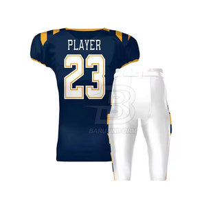 Conjuntos transpirables de uniforme de fútbol americano hechos a medida de alta calidad superventas con mangas cortas - Product Image 2