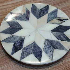 10151 Hot Selling Wooden <b>Marble</b> Resin Customized Coaster Set with Natural & Customized Color Made in India - Product Image 6
