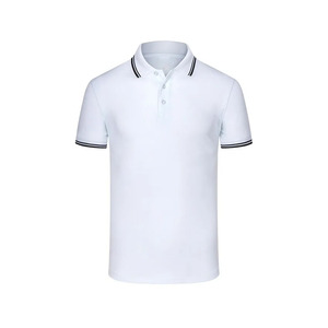 Vente en gros de polos de golf athlétiques décontractés pour hommes avec logo personnalisé Chemise de performance unie 100% coton - Product Image 4