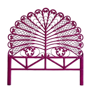 Cabecero de Ratán con Diseño de Pavo Real Rosa, Hecho a Mano, para Dormitorio, Precio Competitivo al por Mayor, Directo de Fábrica en Vietnam - Product Image 1