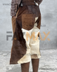 flared Hairs on leather <b>shorts</b> Cow Print High Waisted Cowhide <b>Baggy</b> Summer flared Man <b>short</b> Leather <b>Short</b> <b>Mens</b> - Product Image 4