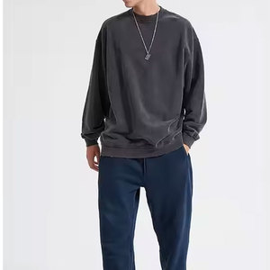 Jersey de lavado ácido para hombre, sudadera con cuello redondo, logotipo personalizado de calidad superior, bordado, transpirable, estilo de moda para invierno - Product Image 2