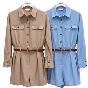 ชุดเดรสสั้นผู้หญิงลำลองสำหรับฤดูร้อน สีพื้น แฟชั่นทันสมัย ใส่ได้ทุกวัน คอลเลคชั่นบูติก – ส่งออกจากตุรกี - Product Image 1