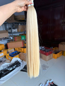 Extensions de cheveux blonds 613 vietnamiens Remy permanentés en gros, tissage de cheveux en vrac à double trame faite à la machine - Product Image 2