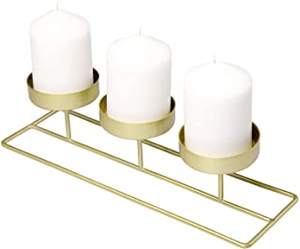 Support de bougie minimaliste en fer forgé noir mat, style industriel, centre de table pour salle à manger - Product Image 4