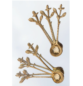 ช้อนทองเหลืองชุบทองช้อนขัดมันดีไซน์เนอร์แบบแฮนด์เมดช้อนขัดมันสำหรับใช้ในครัวบ้าน - Product Image 3