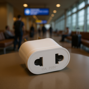 White <b>Universal</b> US to EU AC 250V <b>Plug</b> <b>Adapter</b> for Travel - Product Image 3