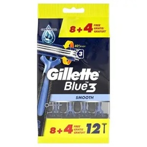 ซื้อใบมีดโกนแบบใช้แล้วทิ้ง Gillette Blue3 Smooth สำหรับผู้ชาย แพ็ค 12 ชิ้น - Product Image 1