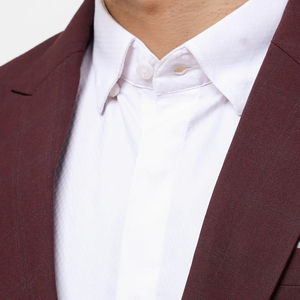 Conjunto de Traje para Hombre a la Moda, Pantalón y Chaqueta Antiarrugas, Transpirable, de Spandex/Nailon, Cuello en V, 240g, Cierre de un Botón, para Oficina o Boda - Product Image 4