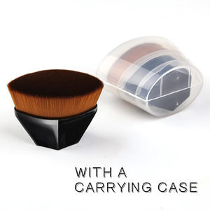 Pinceau cosmétique unique personnalisé noir plat n ° 55 Pinceau <span class=keywords><strong>de</strong></span> maquillage <span class=keywords><strong>fond</strong></span> <span class=keywords><strong>de</strong></span> <span class=keywords><strong>teint</strong></span> liquide magique - Product Image 2